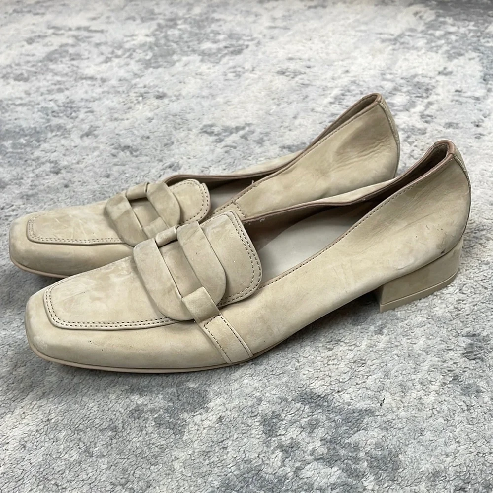 Paul Green Rimona Partita Loafers Sabbia Nubuck Cream Sz 5.5